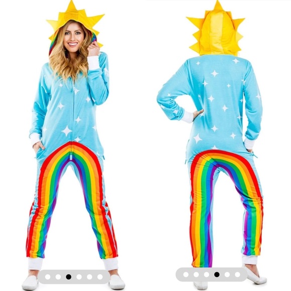 Tipsy Elves Pants - Tipsy elves chasing rainbows costume onsie